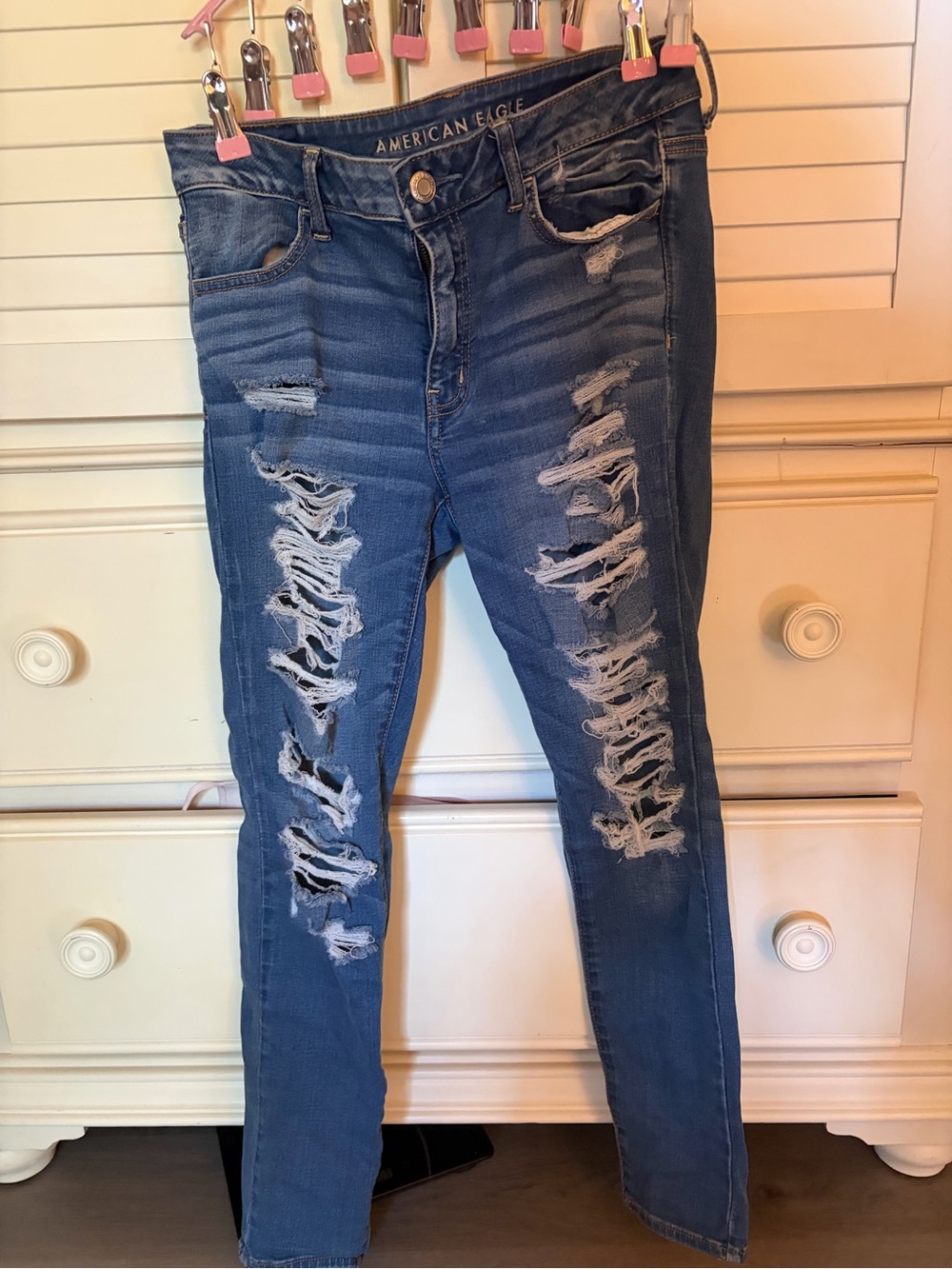 American eagle distressed jegging size 10
